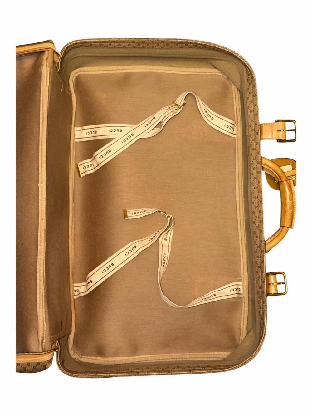 Vintage Gucci Micro GG Plus Monogram Luggage Suitcase 23" - Made in Italy - Picture 10 of 11